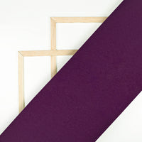 Plum Purple Plain Dense Crepe Satin Exclusive Shirting Fabric (Width 36 Inches)