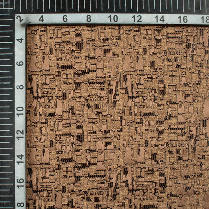 Honey Brown Self Textured Jacquard Premium Curtain Fabric (Width 48 Inches)