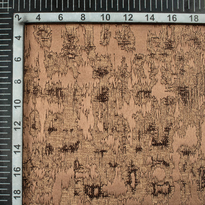 Honey Brown Self Textured Jacquard Premium Curtain Fabric (Width 48 Inches)