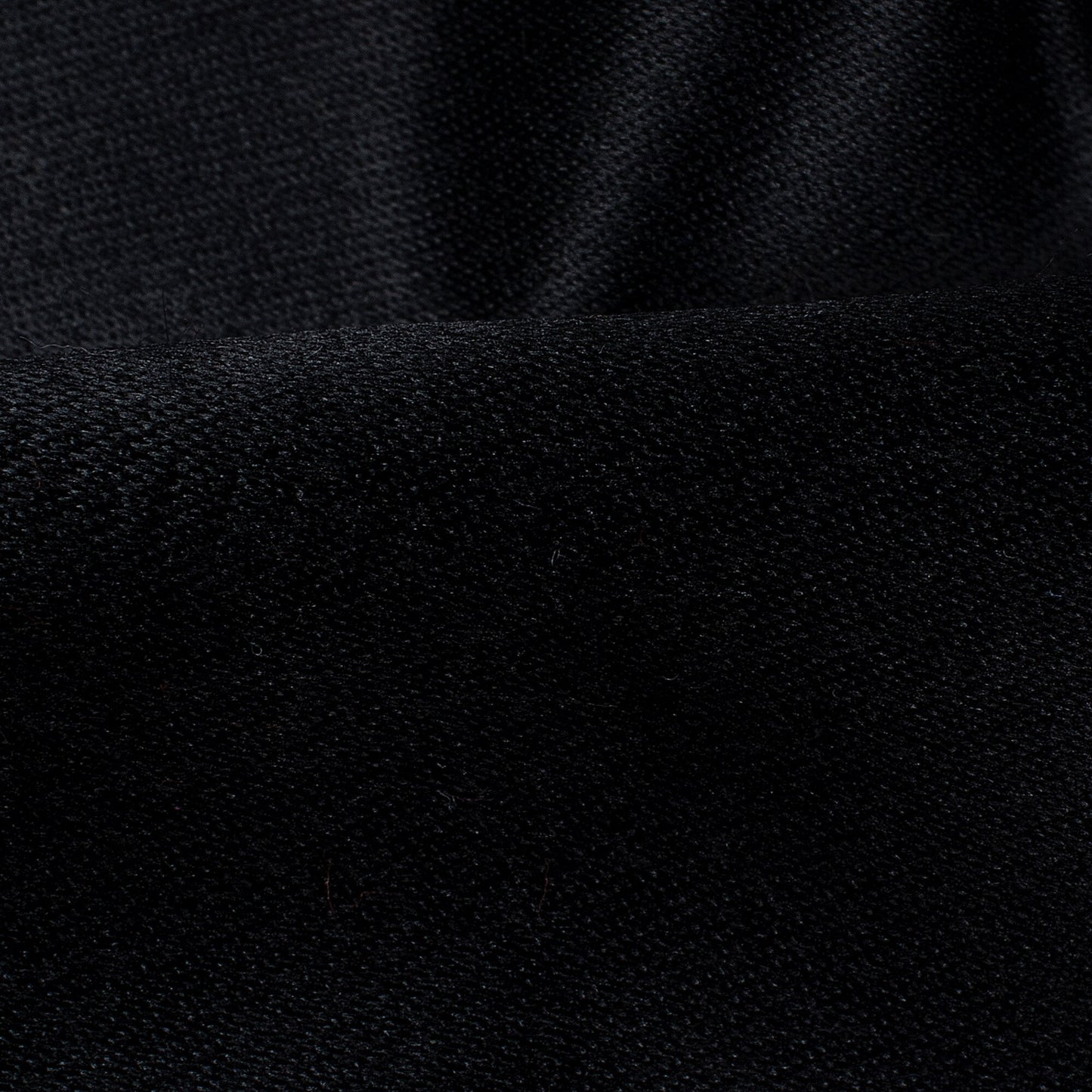 (Cut Piece 0.8 Mtr) Black Plain Dense Crepe Satin Exclusive Shirting Fabric (Width 36 Inches)