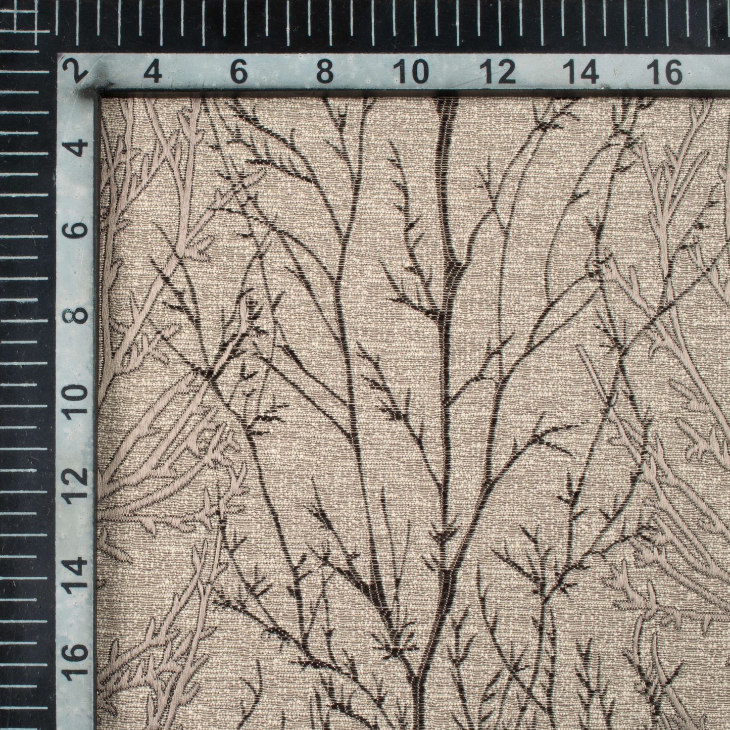 Rhino Grey Abstarct Pattern Jacquard Premium Curtain Fabric (Width 48 Inches)
