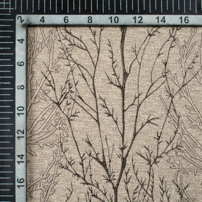Rhino Grey Abstarct Pattern Jacquard Premium Curtain Fabric (Width 48 Inches)