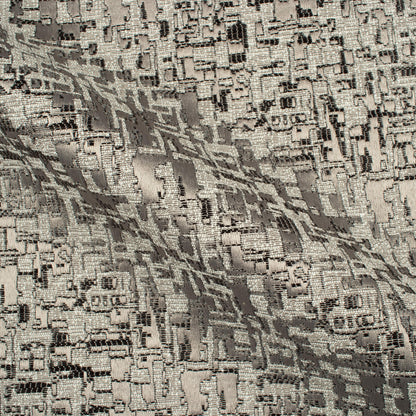 Rhino Grey Self Textured Jacquard Premium Curtain Fabric (Width 48 Inches)