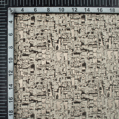 Rhino Grey Self Textured Jacquard Premium Curtain Fabric (Width 48 Inches)