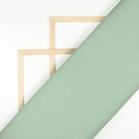 Sage Green Plain Poly Poplin Premium Shirting Fabric (Width 58 Inches)