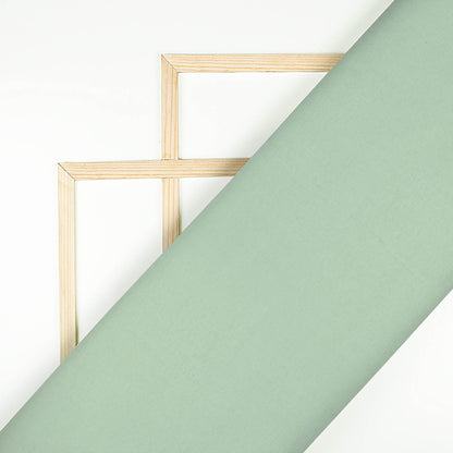 Sage Green Plain Poly Poplin Premium Shirting Fabric (Width 58 Inches)