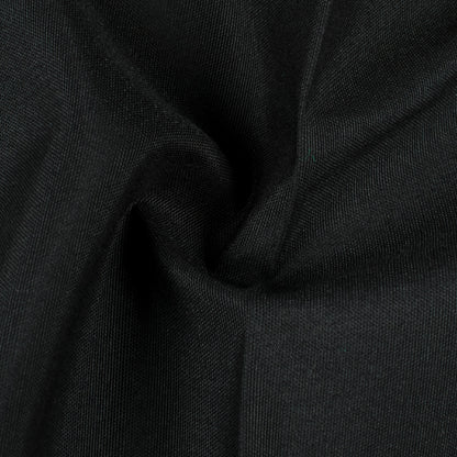 Black Plain Poly Poplin Premium Shirting Fabric (Width 58 Inches)