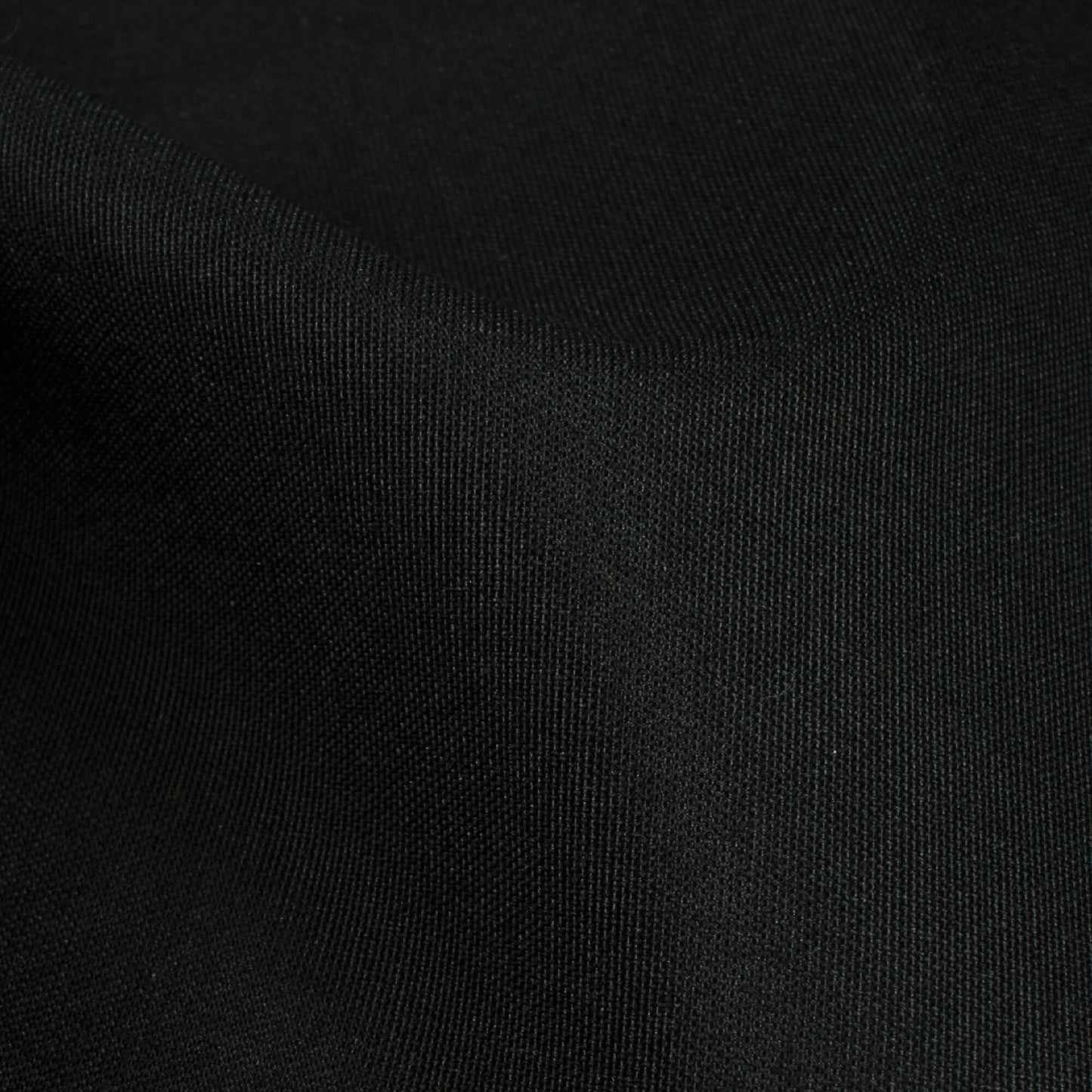 Black Plain Poly Poplin Premium Shirting Fabric (Width 58 Inches)