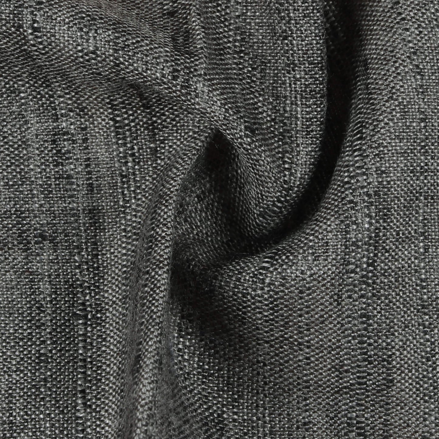 (Cut Piece 0.9 Mtr) Dark Grey Plain Textured Blend Premium Shirting Fabric (Width 58 Inches)