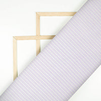 Iris Purple And White Stripes Pattern Yarn Dyed Exclusive Shirting Fabric (Width 58 Inches)