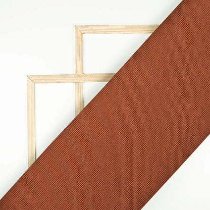 Ginger Orange Plain Woven Chambray Premium Shirting Fabric (Width 58 Inches)
