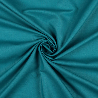 Peacock Blue Plain Yarn Dyed Filafil Premium Shirting Fabric (Width 58 Inches)