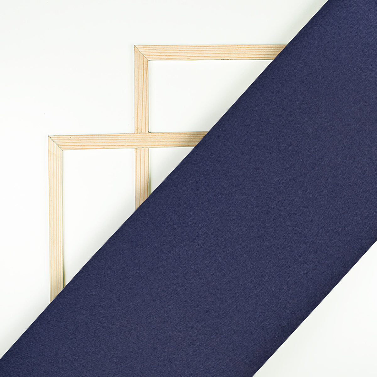 Prussian Blue Plain Luxury Suiting Fabric (Width 58 Inches)