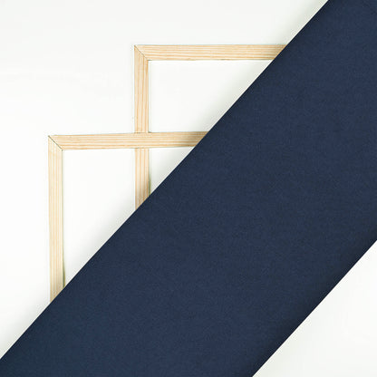Navy Blue Plain Luxury Suiting Fabric (Width 58 Inches)