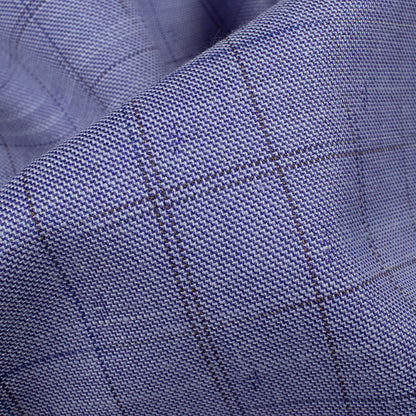 Chetwode Blue Self Textured Luxury Suiting Fabric (Width 58 Inches)