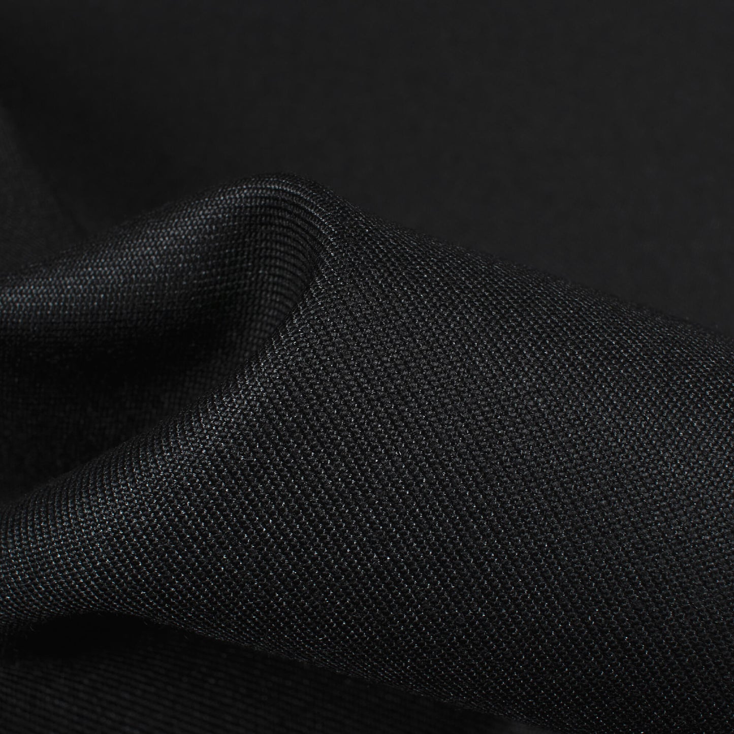 Black Plain Luxury Suiting Fabric (Width 58 Inches)