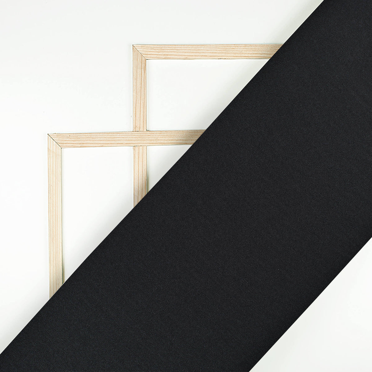 Black Plain Luxury Suiting Fabric (Width 58 Inches)