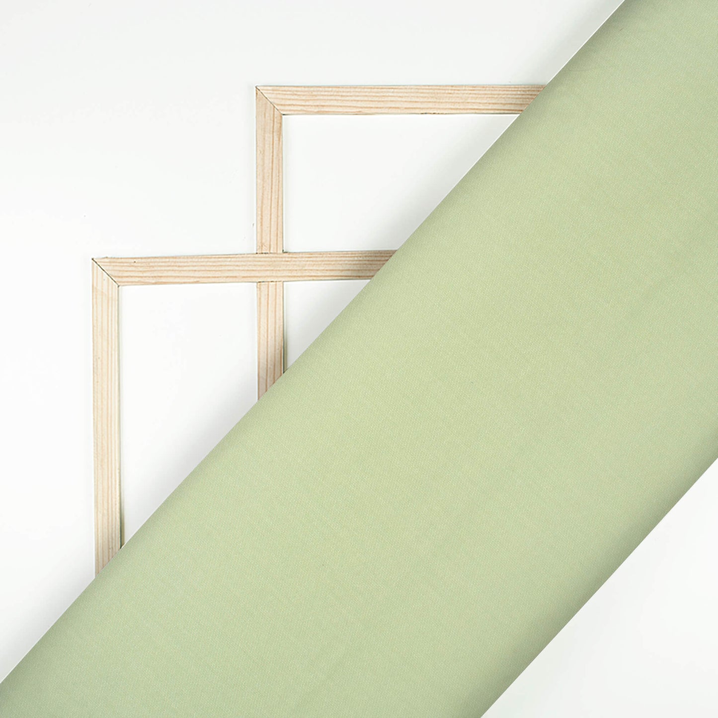 Pistachio Green Plain Luxury Suiting Fabric (Width 58 Inches)