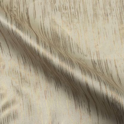 Wheat Brown Textured Golden Foil Premium Curtain Fabric (Width 54 Inches)