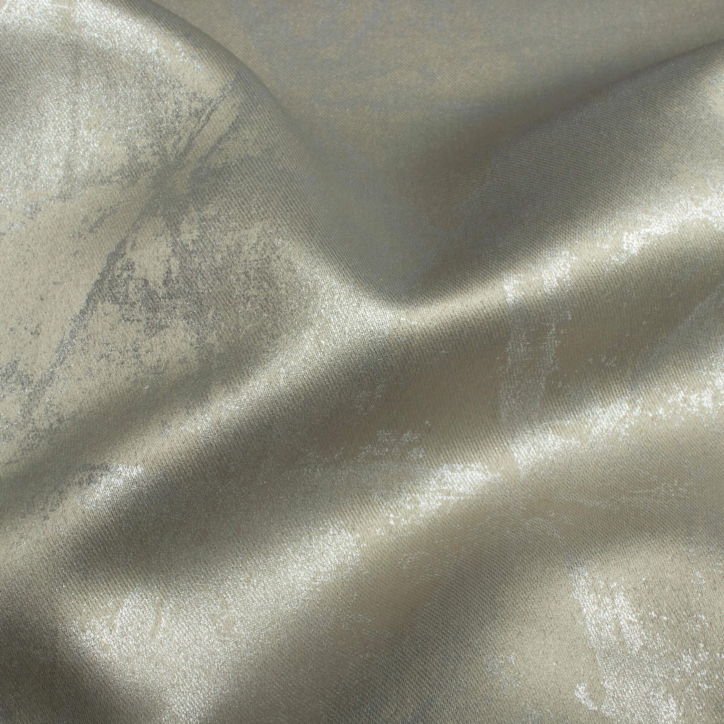 Dolphin Grey Geometric Pattern Silver Foil Premium Curtain Fabric (Width 54 Inches)