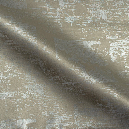 Dolphin Grey Abstract Pattern Silver Foil Premium Curtain Fabric (Width 54 Inches)