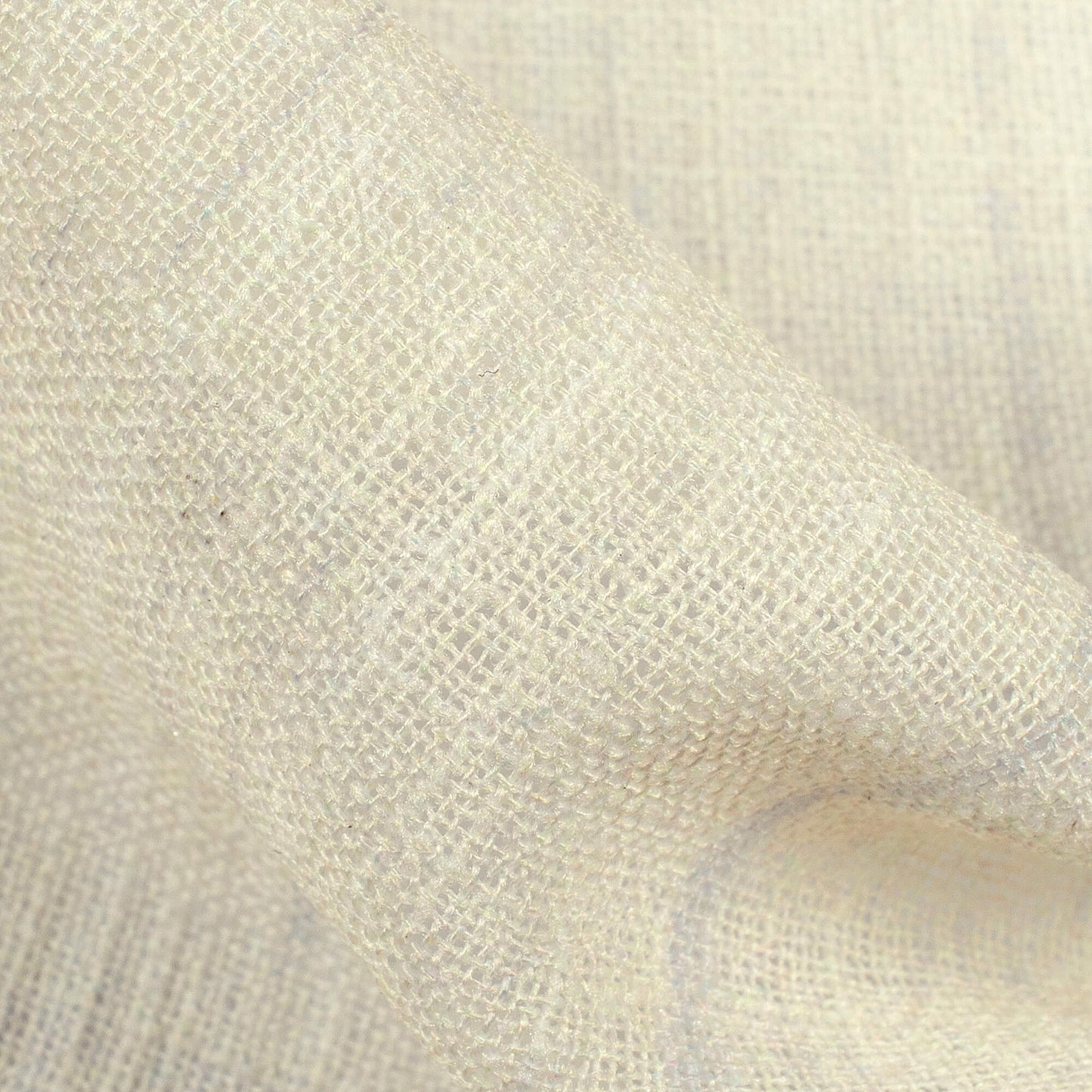 White Textured Premium Sheer Fabric (Width 54 Inches)