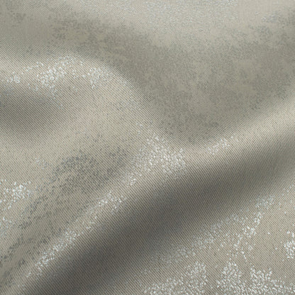 Rino Grey Abstract Pattern Silver Foil Premium Curtain Fabric (Width 54 Inches)