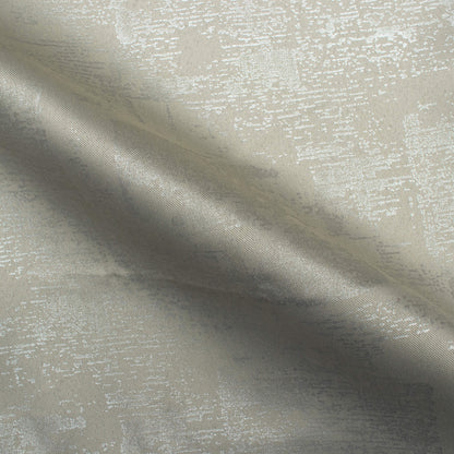 Rino Grey Abstract Pattern Silver Foil Premium Curtain Fabric (Width 54 Inches)