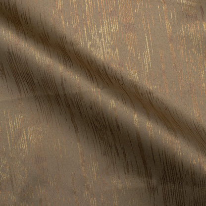 Rustic Taupe Brown Textured Golden Foil Premium Curtain Fabric (Width 54 Inches)