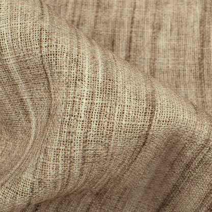 Rustic Taupe Brown Textured Premium Sheer Fabric (Width 54 Inches)