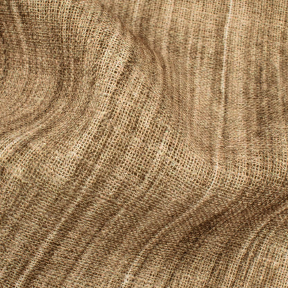 Tawny Brown Textured Premium Sheer Fabric (Width 54 Inches)