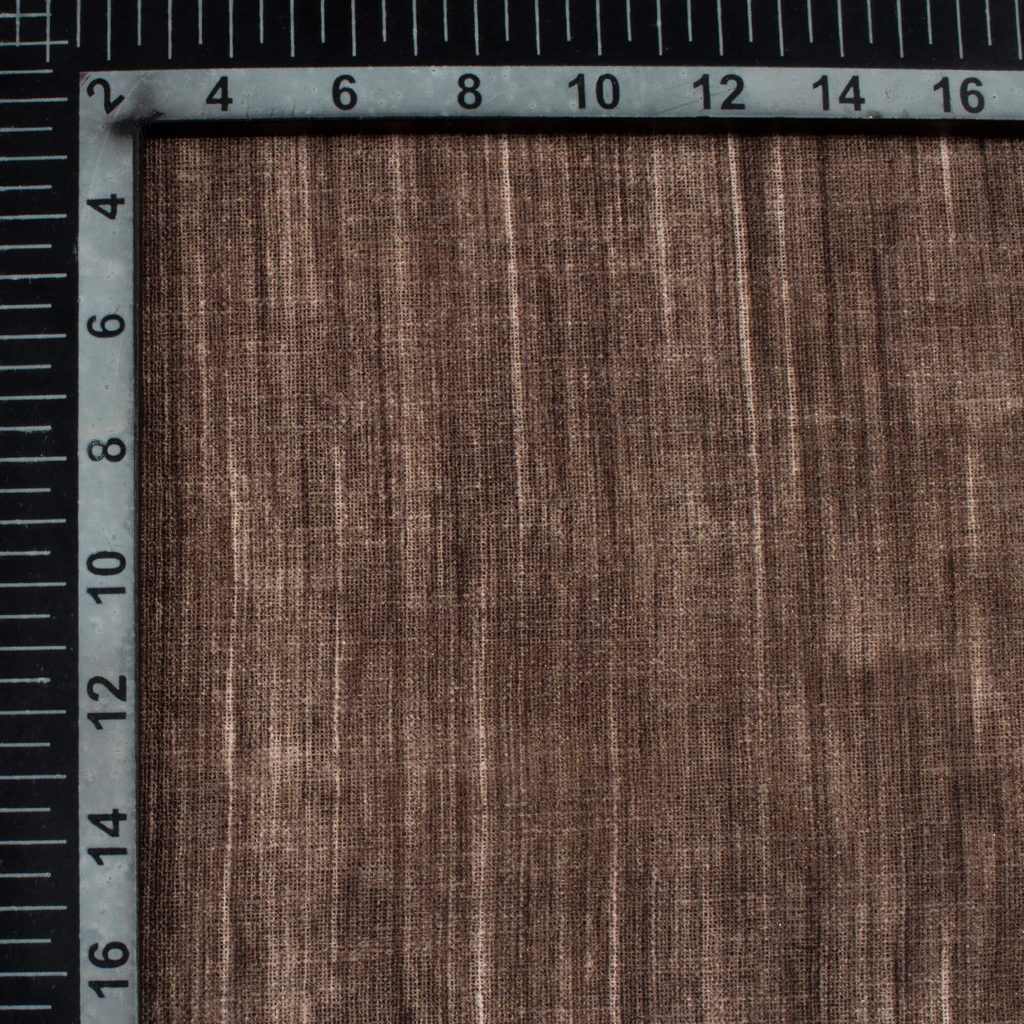 Umber Brown Textured Premium Sheer Fabric (Width 54 Inches)