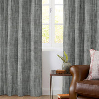 Lava Grey Textured Premium Sheer Fabric (Width 54 Inches)