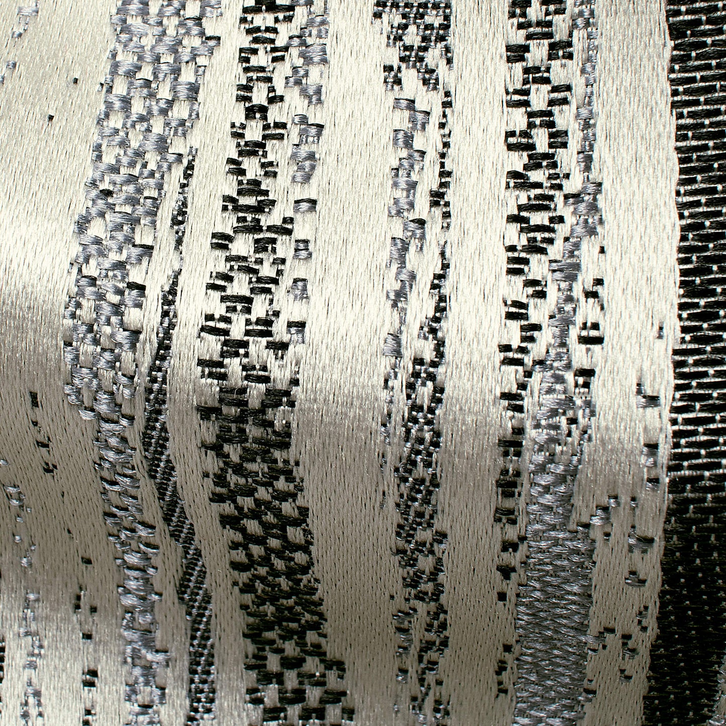 White And Black Self Textured Jacquard Premium Curtain Fabric (Width 48 Inches)