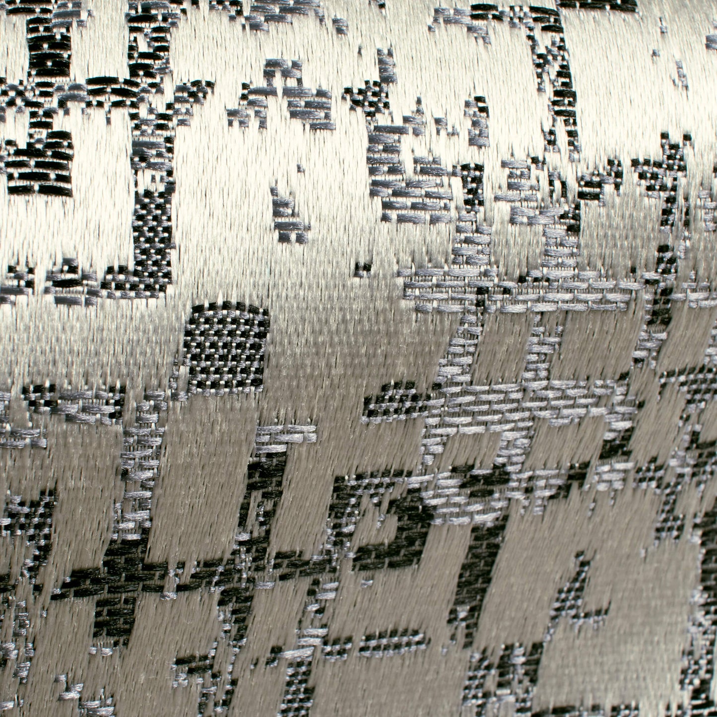 White And Black Geometric Pattern Jacquard Premium Curtain Fabric (Width 48 Inches)