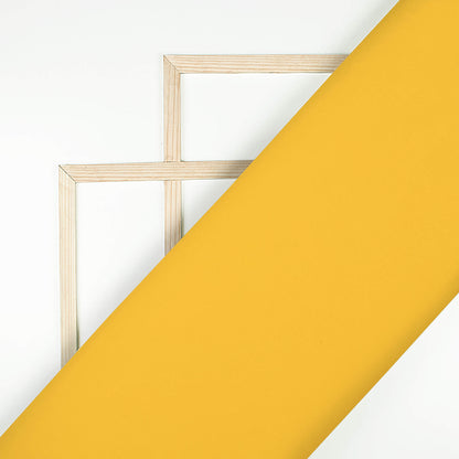 Yellow Plain Vintage Crepe Fabric (Width 56 Inches)