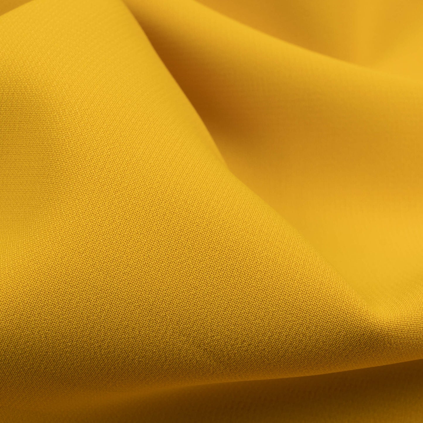 Yellow Plain Vintage Crepe Fabric (Width 56 Inches)