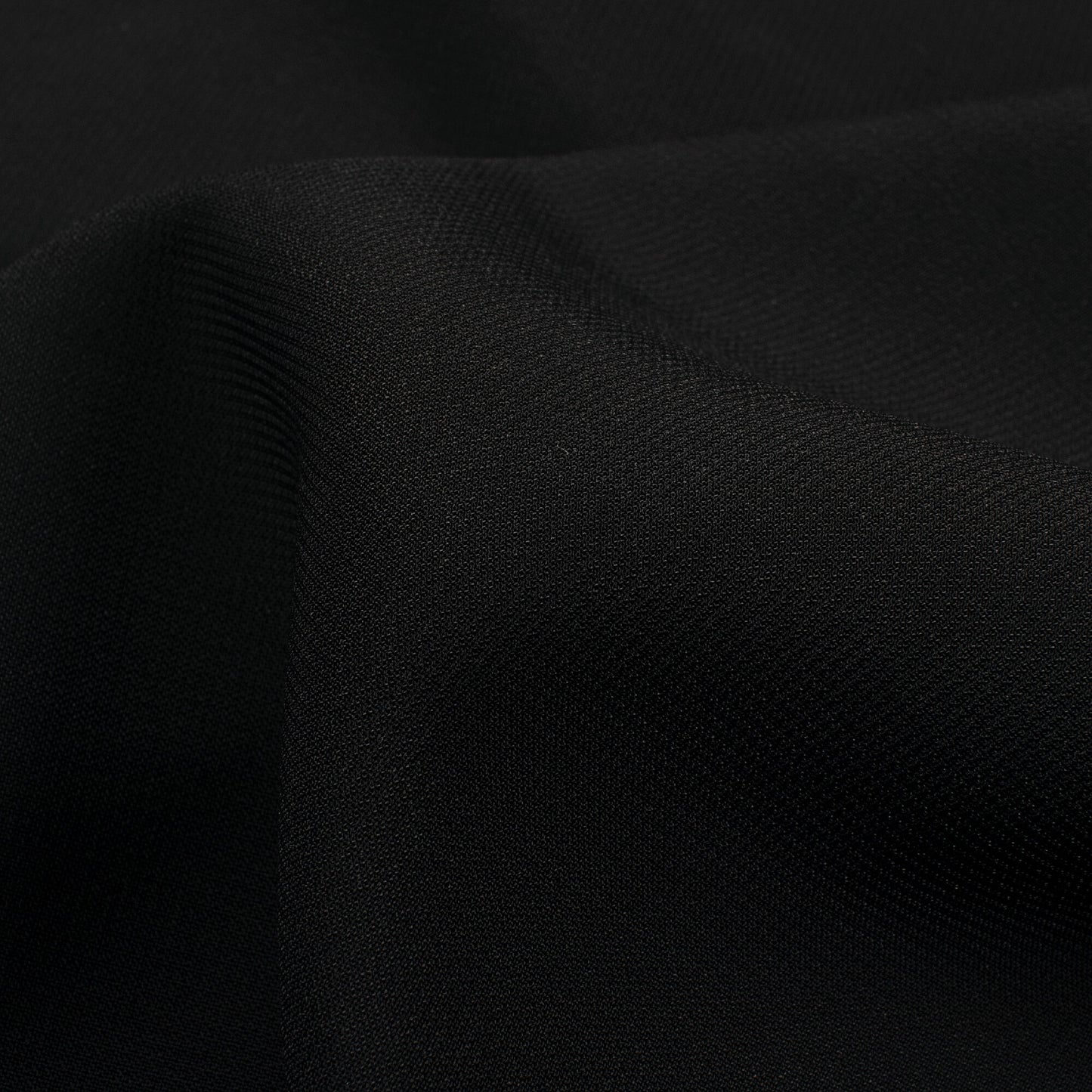 Black Plain Vintage Crepe Fabric (Width 56 Inches)
