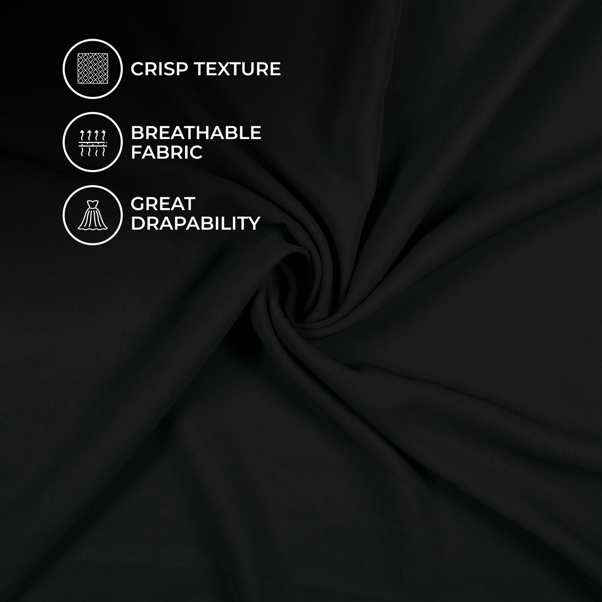 Plain Crepe- Buy Plain Crepe Fabrics Online at Best Price | Fabcurate