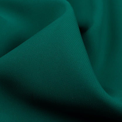 Pine Green Plain Vintage Crepe Fabric (Width 56 Inches)