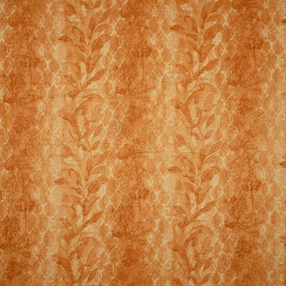 Yellow Ochre Color Abstract Pattern On Cotton Fabric