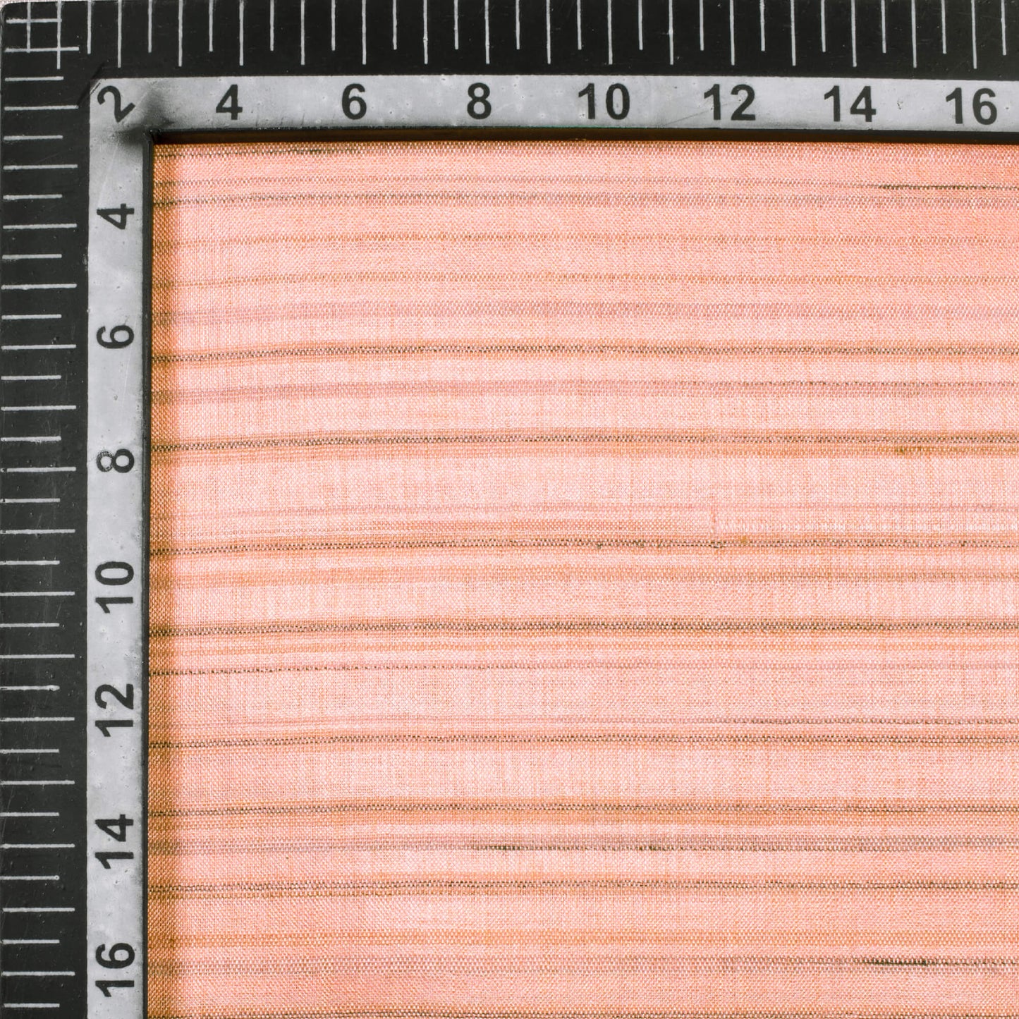 Light Peach And Grey Stripes Pattern Digital Print Art Tusser Silk Fabric