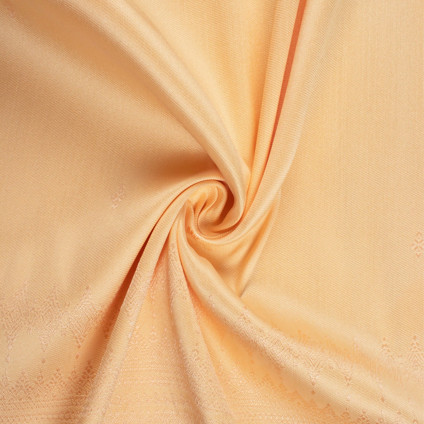(Cut Piece 1.25 Mtr) Pale Orange Daman Pattern Digital Print Twill Fabric (Width 56 Inches)