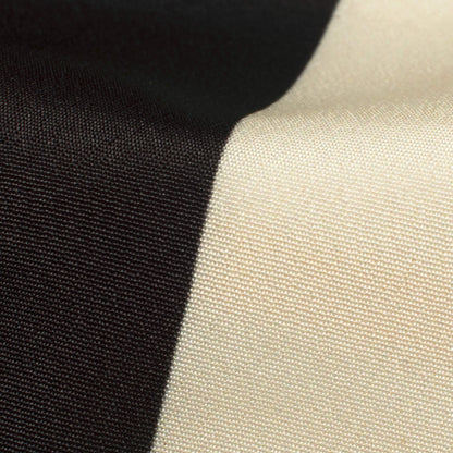 Black And Cream Stripes Pattern Digital Print Crepe Silk Fabric