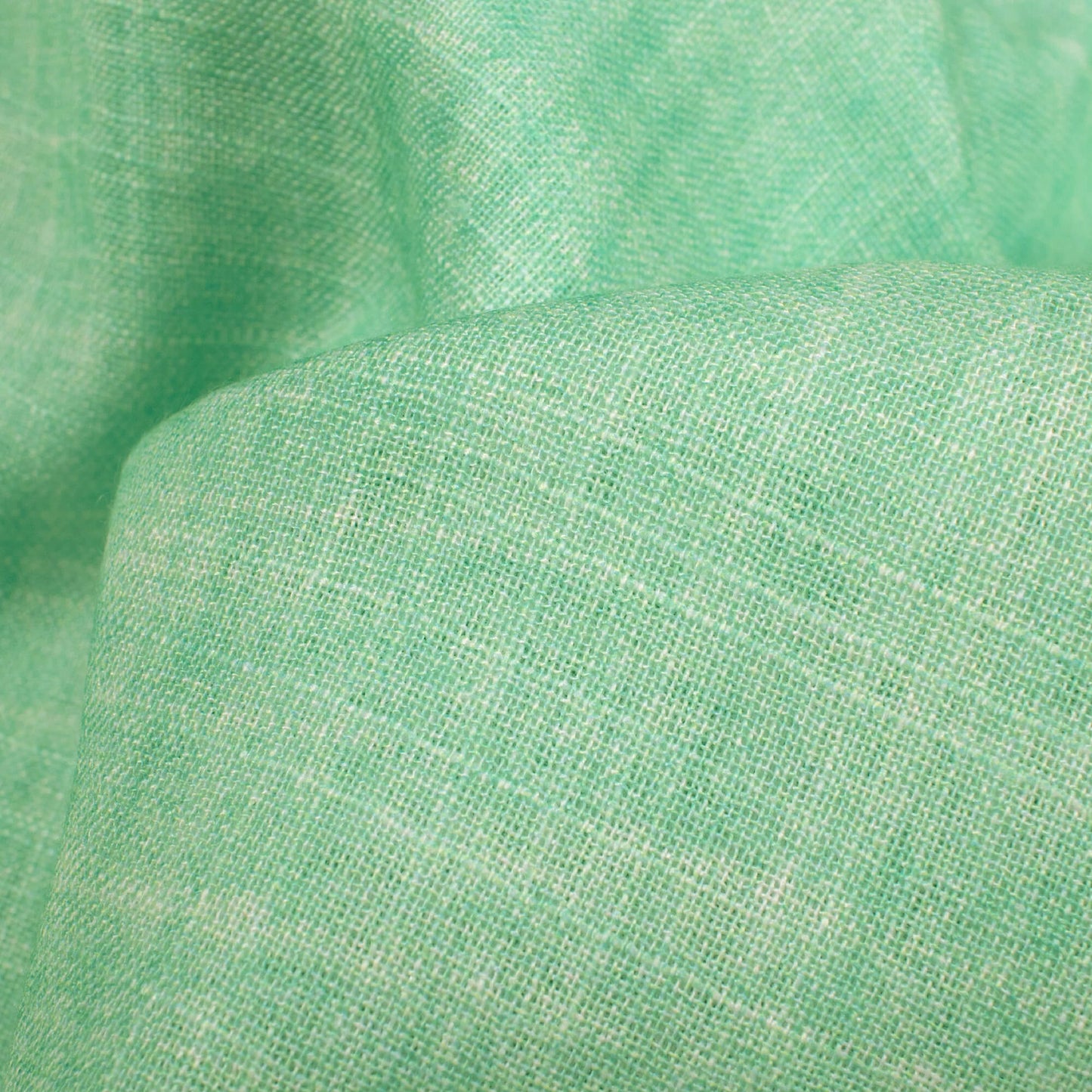 Mint Green Texture Pattern Digital Print Poly Linen Fabric