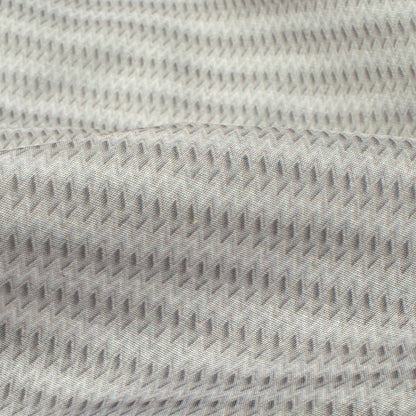 Stone Grey Chevron Pattern Digital Print Chanderi Fabric