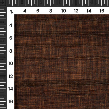 Dark Brown Texture Pattern Digital Print Heritage Art Silk Fabric