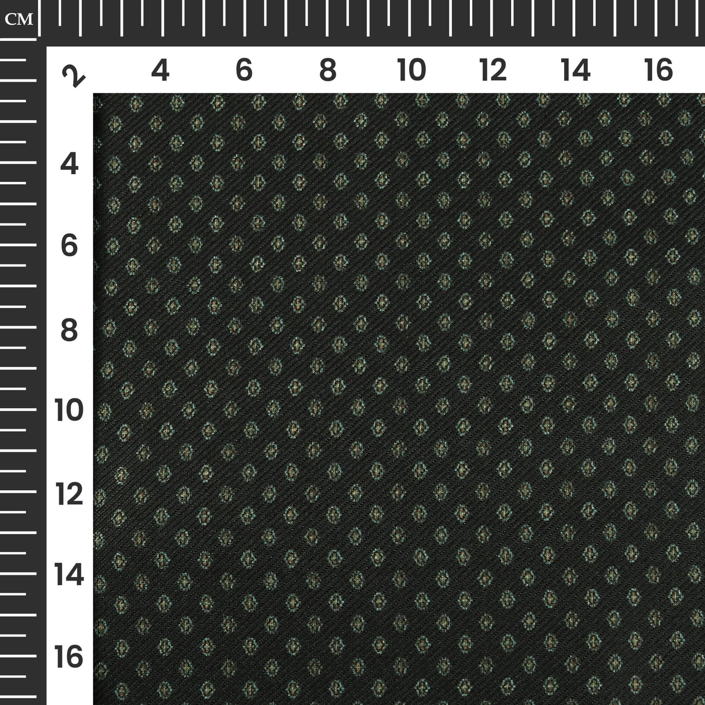 Dark Green Booti Pattern Digital Print Pashmina Fabric