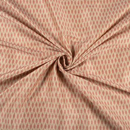 Pastel Peach And Blush Pink Abstract Pattern Digital Print Suhana Chanderi Fabric (Width 56 Inches)
