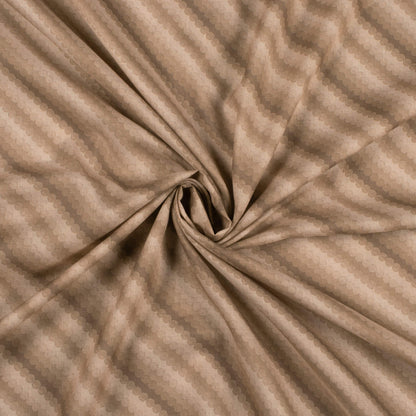 Brown Bandhanii Pattern Digital Print Poly Cambric Fabric